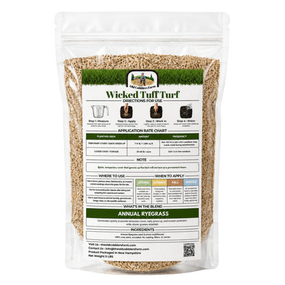 Wicked Tuff Turf Annual Ryegrass Seed