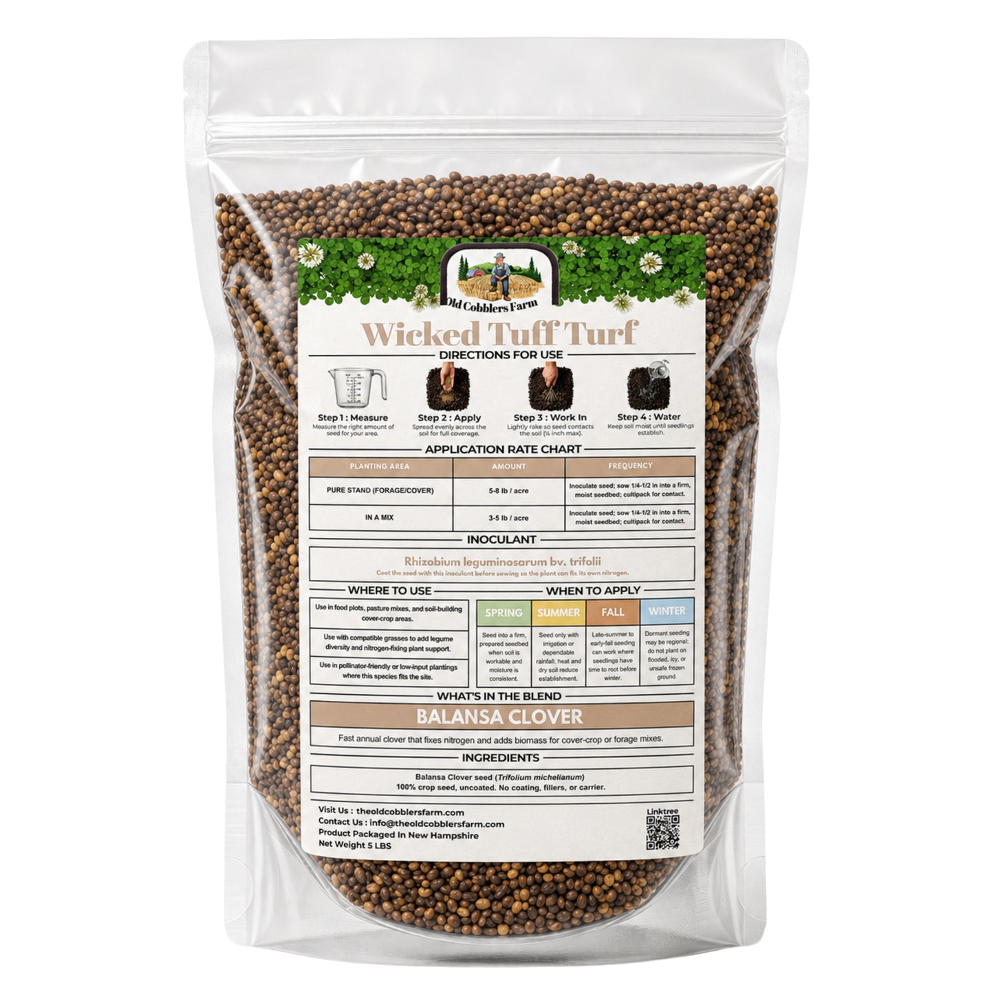 Wicked Tuff Turf Balansa Clover Seed