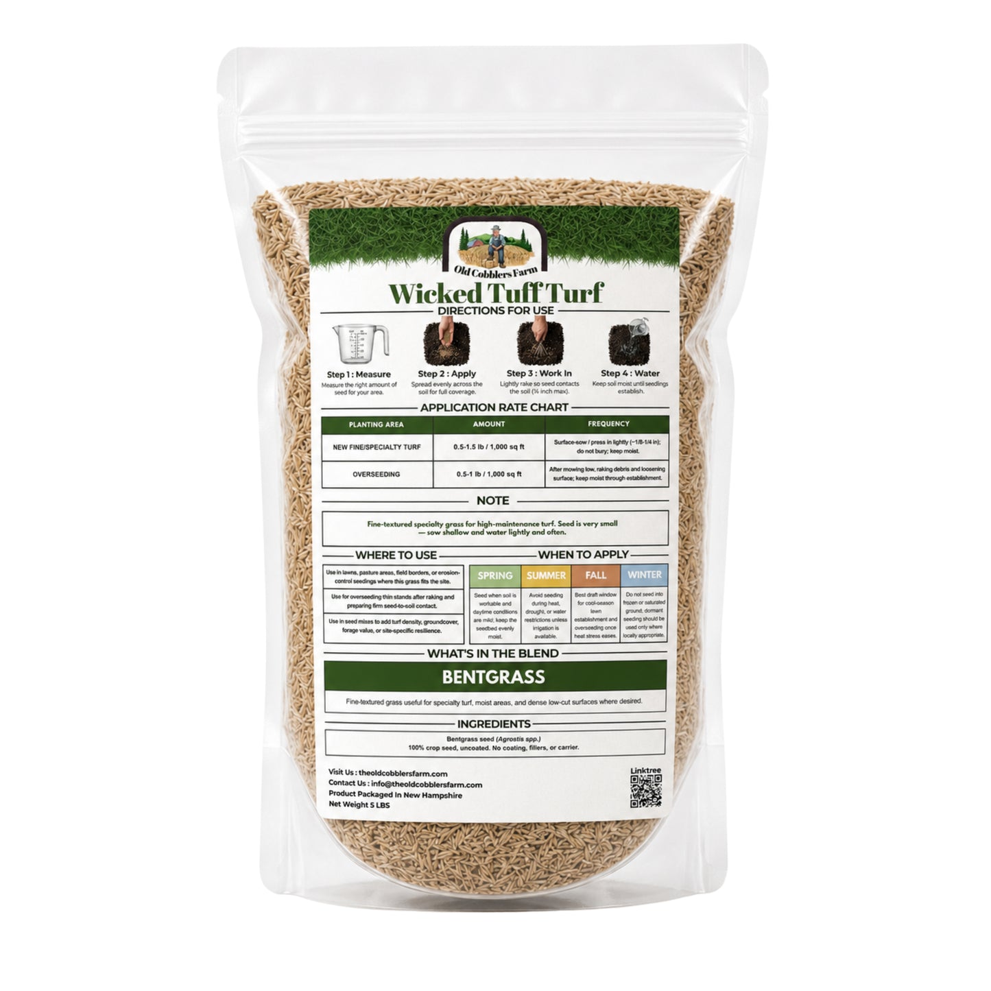 Wicked Tuff Turf Bentgrass Seed