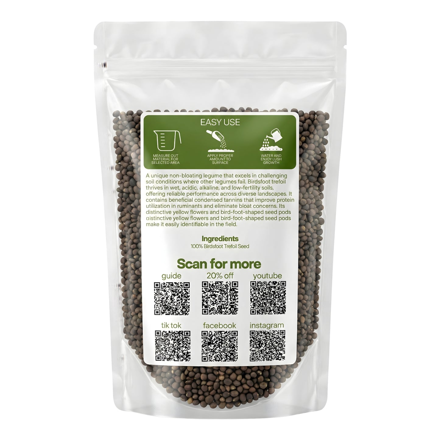 Wicked Tuff Turf Birdsfoot Trefoil Seed