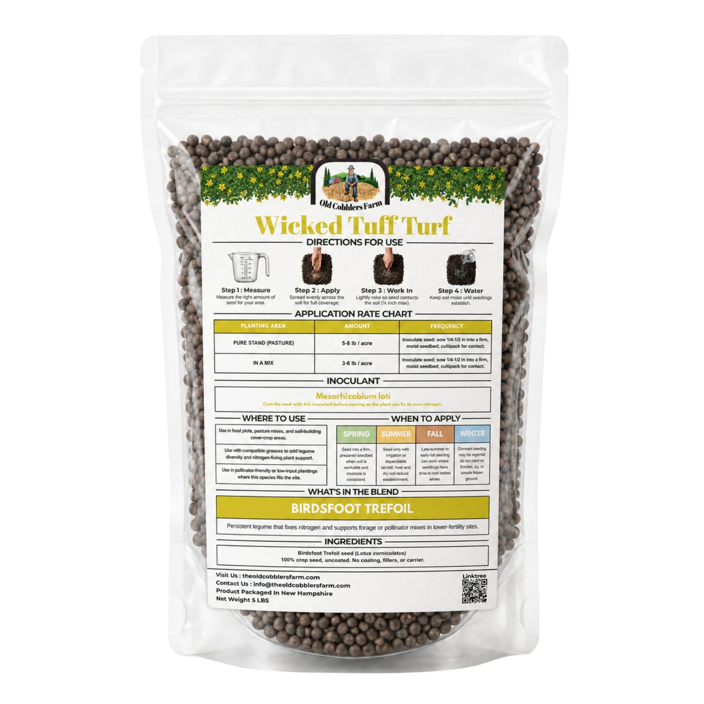 Wicked Tuff Turf Birdsfoot Trefoil Seed
