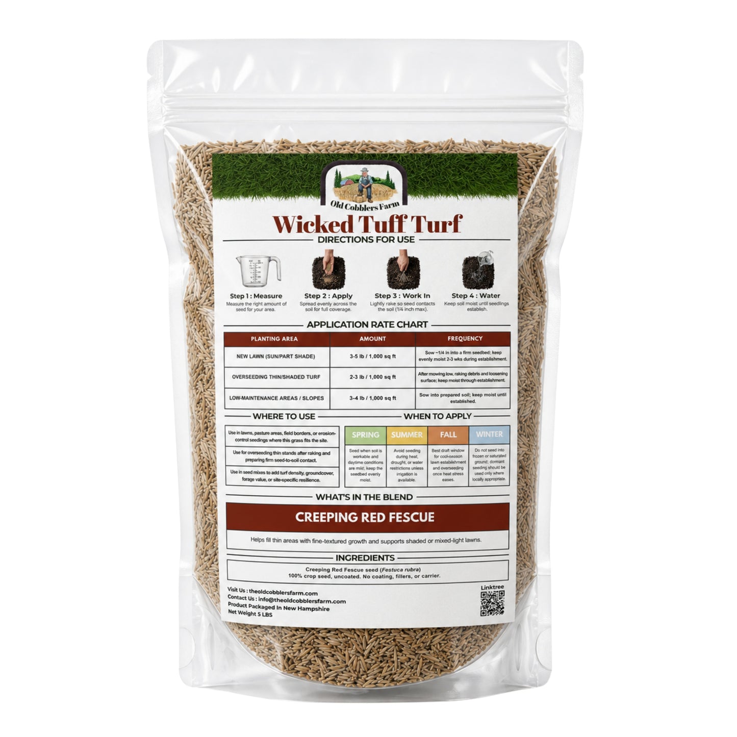 Wicked Tuff Turf Creeping Red Fescue Seed