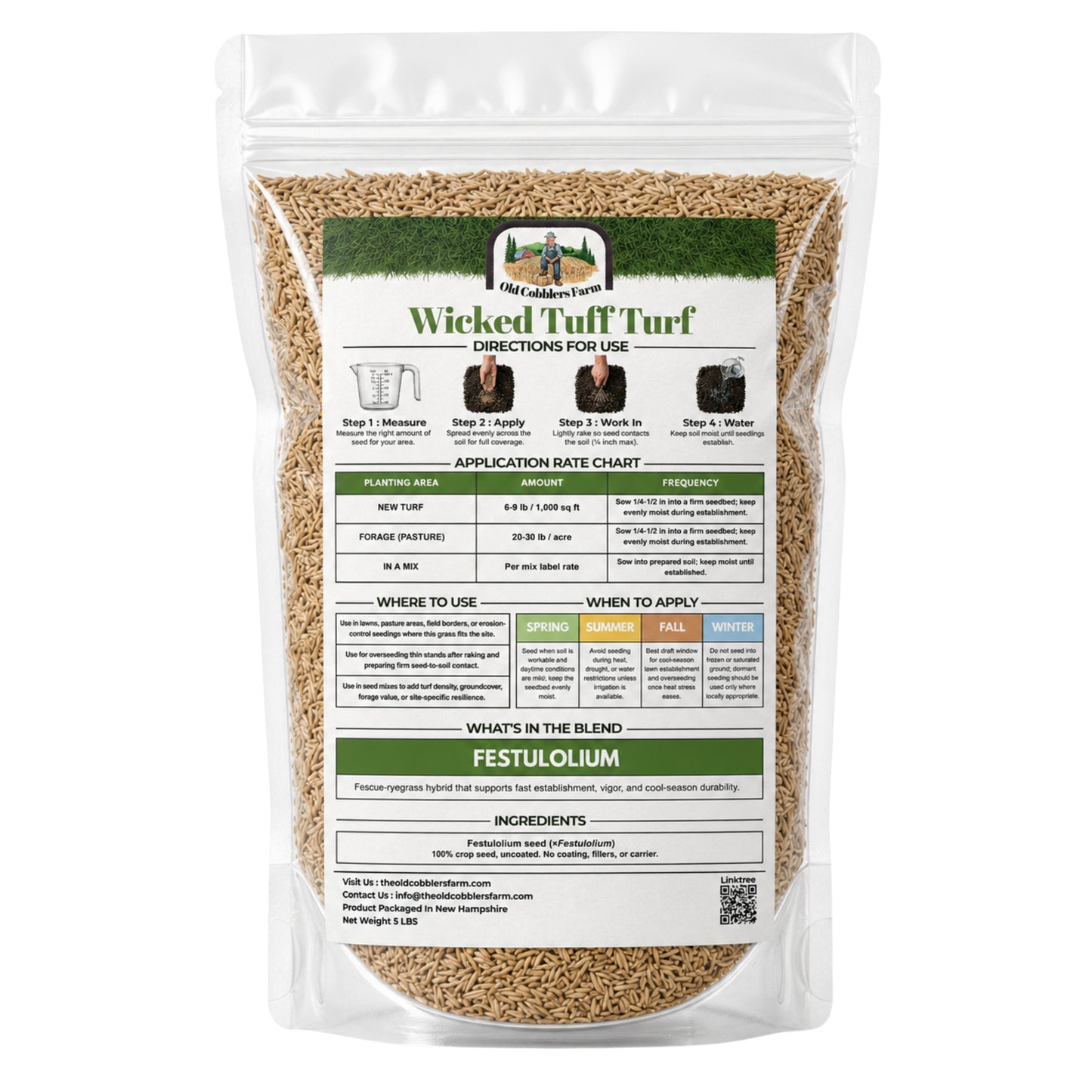 Wicked Tuff Turf Festulolium Seed