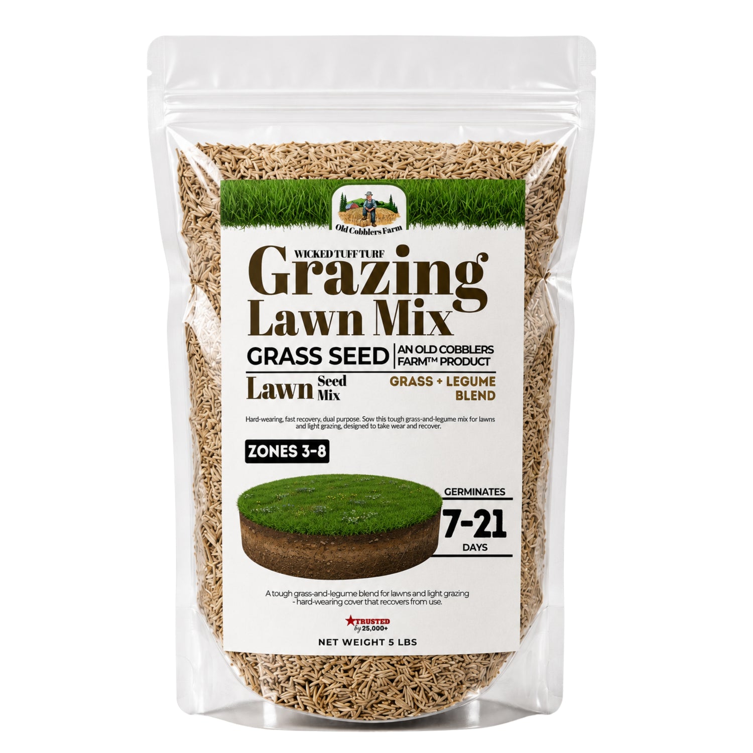 Wicked Tuff Turf Grazing Lawn Seed Mix - Old Cobblers Farm