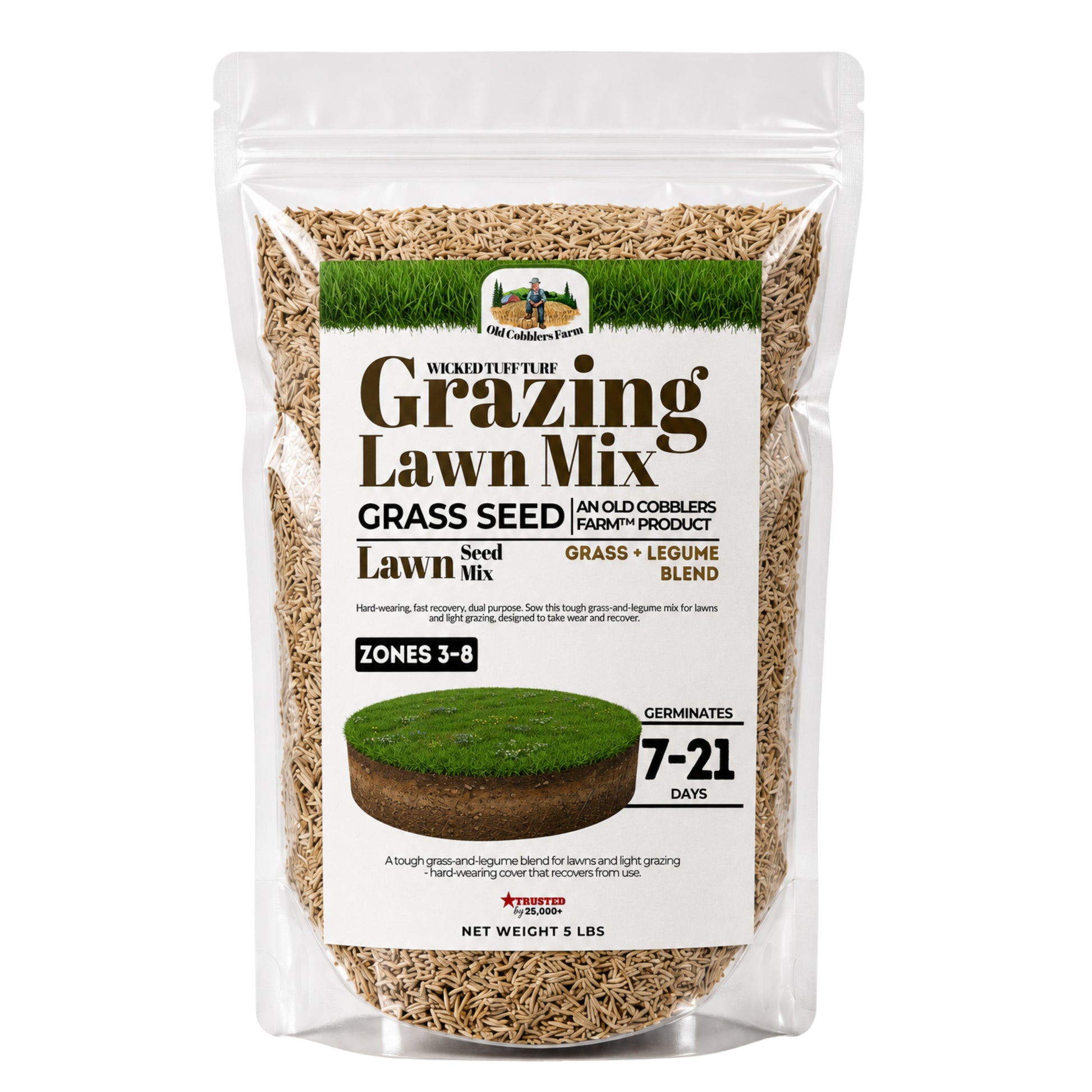 Wicked Tuff Turf Grazing Lawn Seed Mix - Old Cobblers Farm