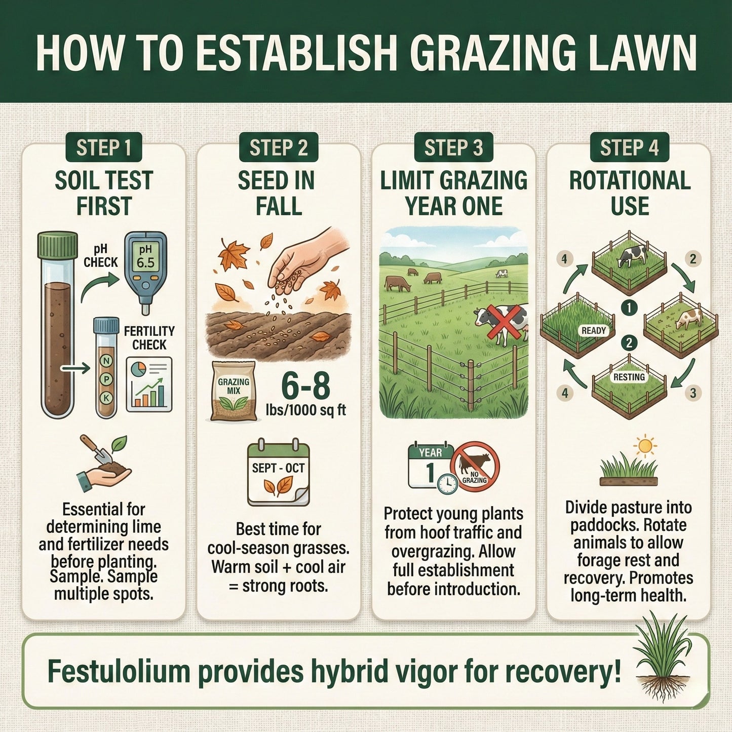 Wicked Tuff Turf Grazing Lawn Seed Mix