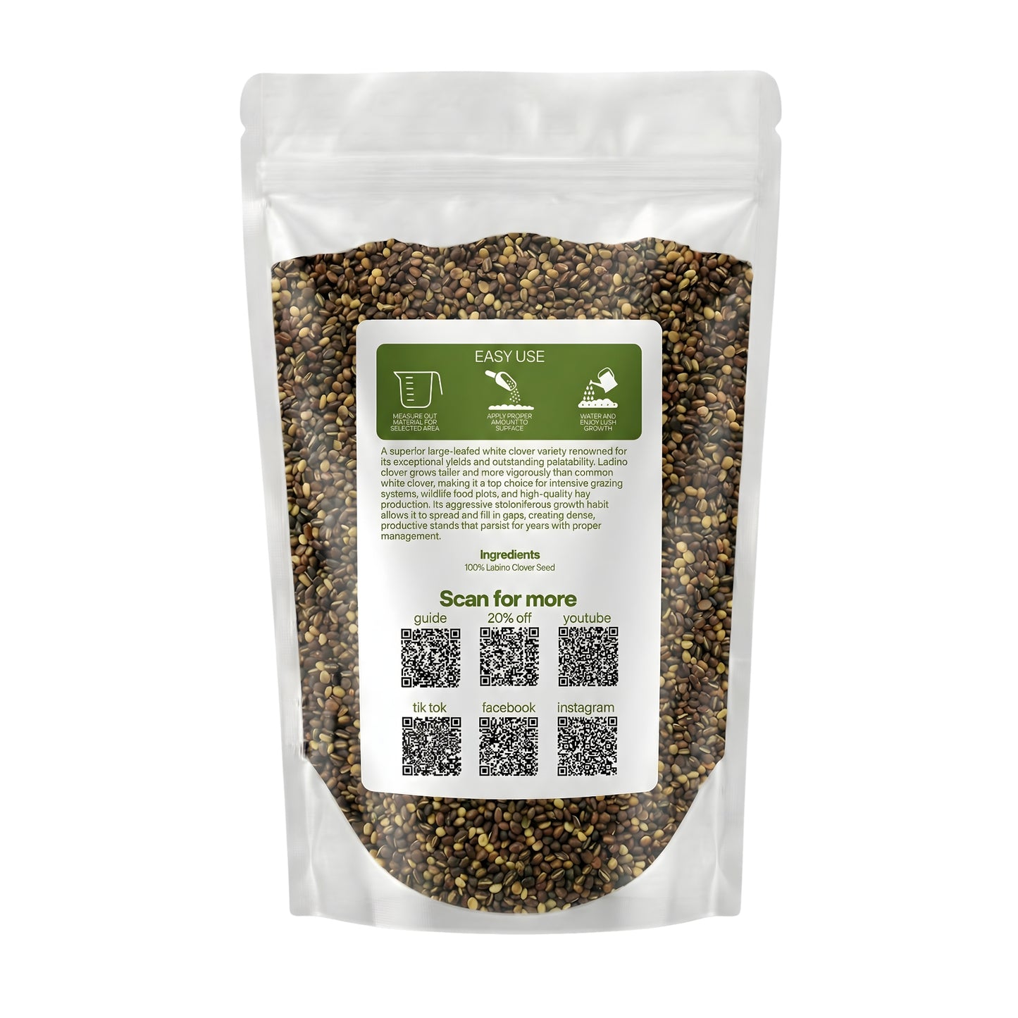 Wicked Tuff Turf Ladino Clover Seed