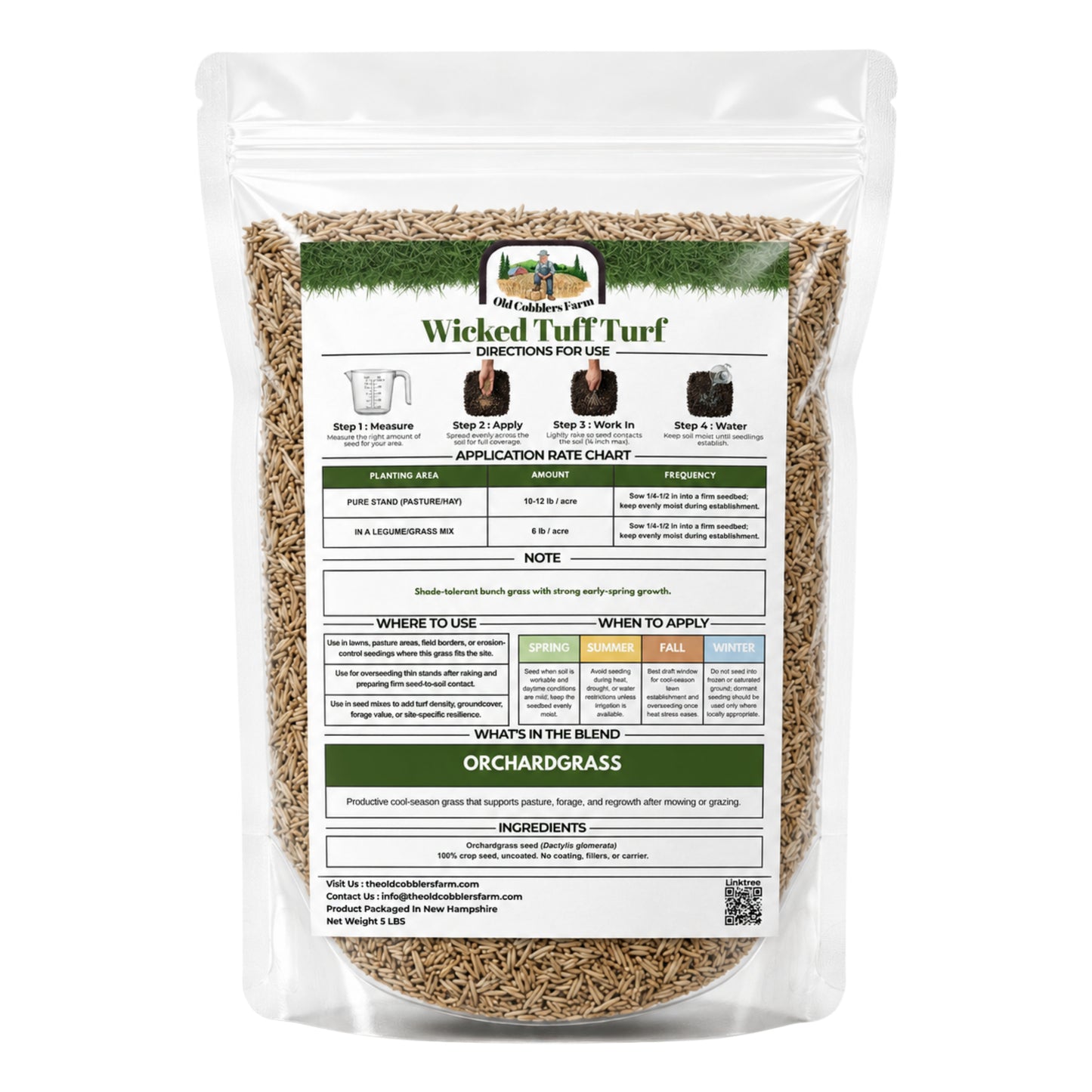 Wicked Tuff Turf Orchardgrass Seed