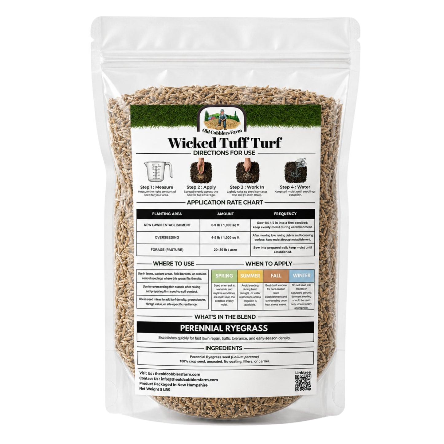 Wicked Tuff Turf Perennial Ryegrass Seed