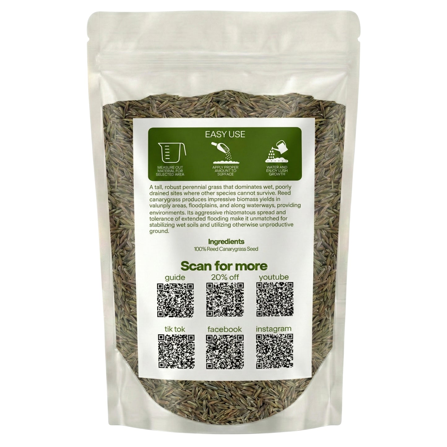 Wicked Tuff Turf Reed Canarygrass Seed