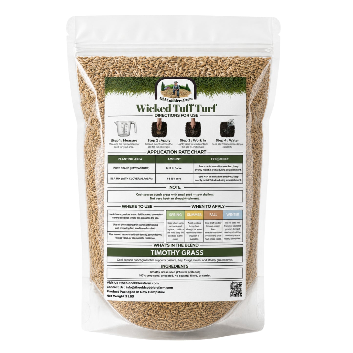 Wicked Tuff Turf Timothy Grass Seed