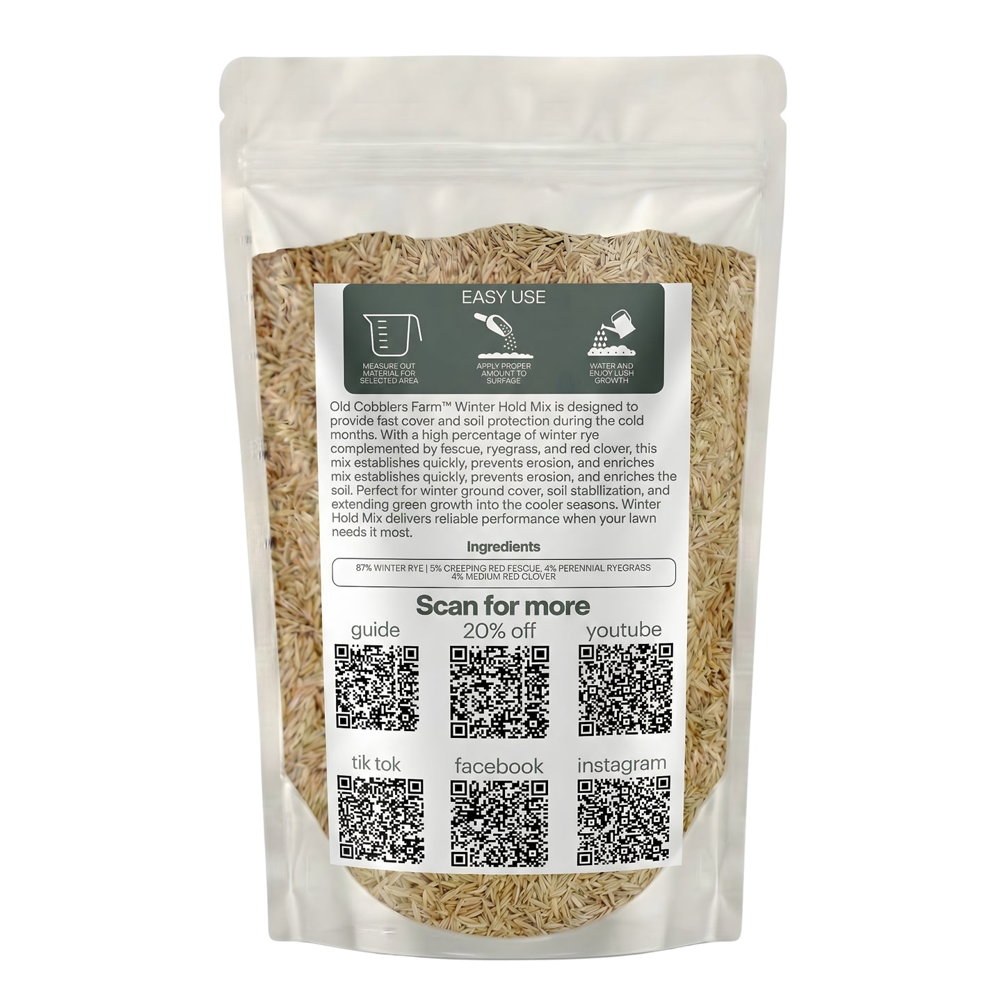Old Cobblers Farm™ Wicked Tuff Turf Winter Hold Mix - Grass Seed Lawn Mix
