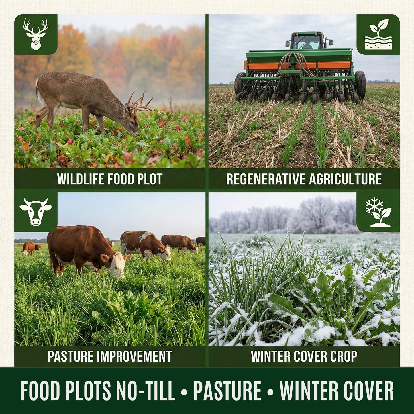 Wicked Tuff Turf Winter Rye + Chicory Seed Mix
