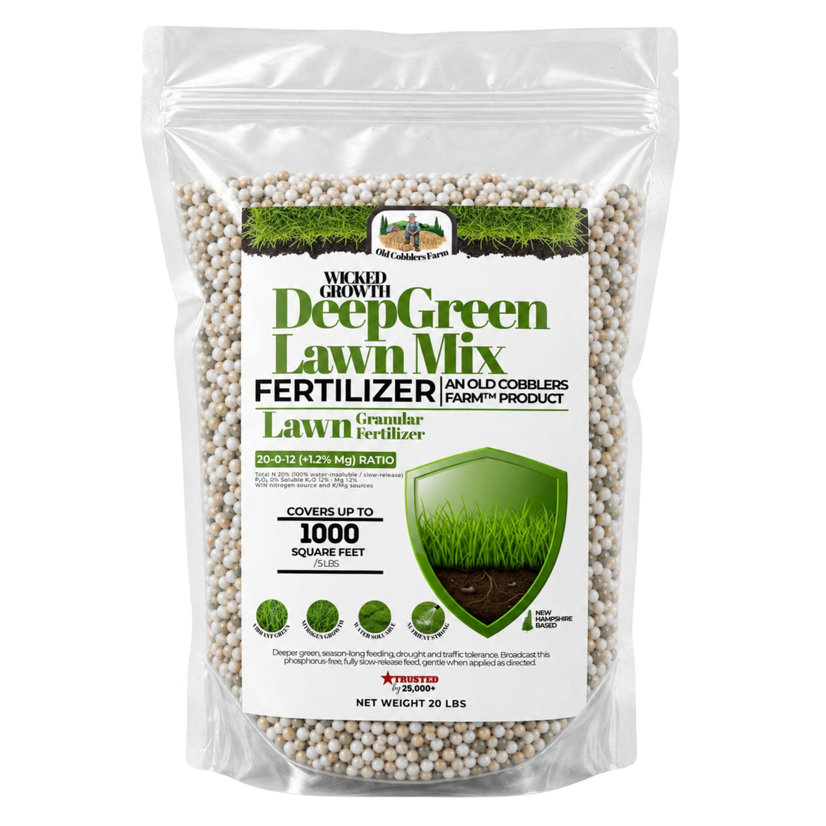 Wicked Growth Deep Green Lawn Mix 20-0-12 Fertilizer