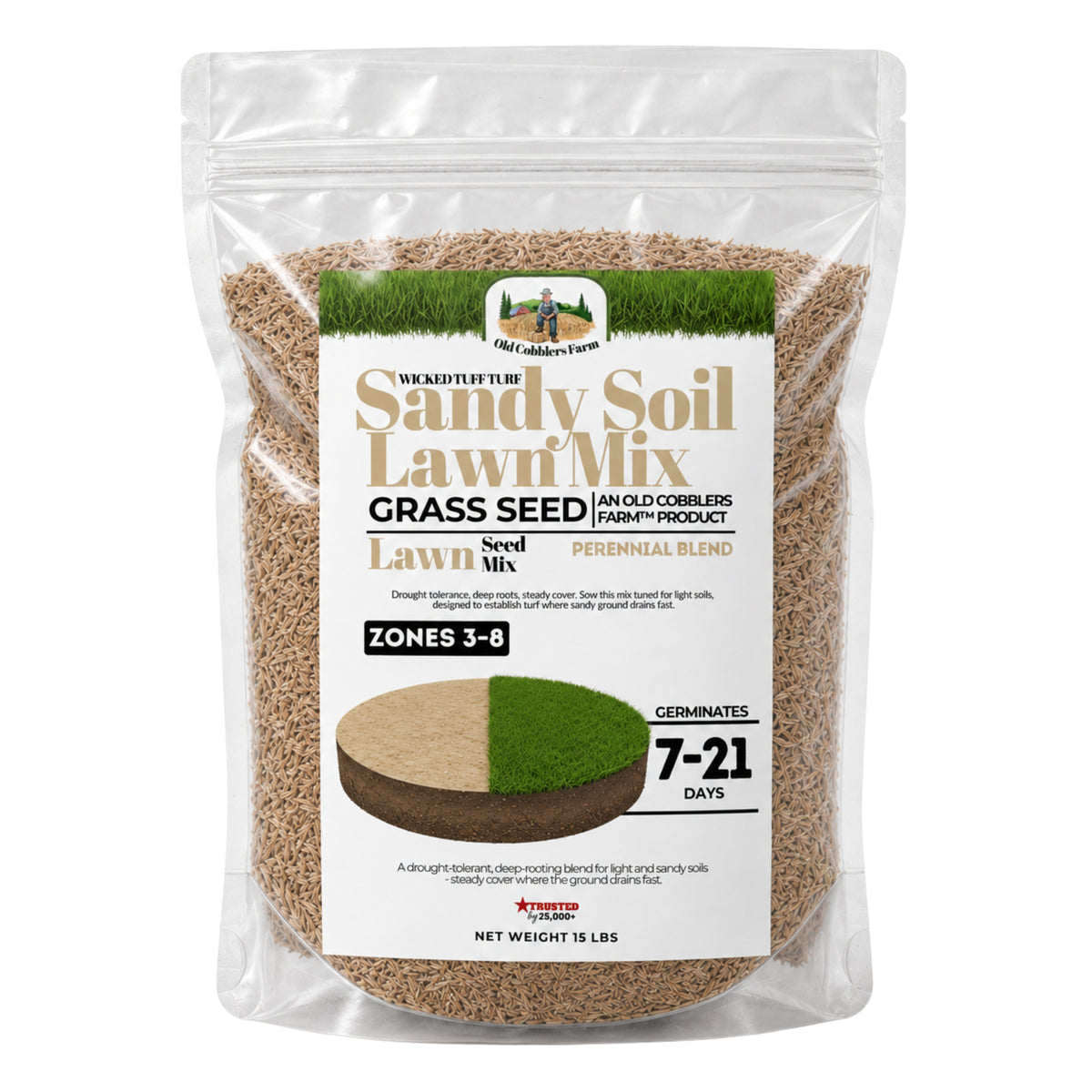 Wicked Tuff Turf Sandy Soil Lawn Seed Mix