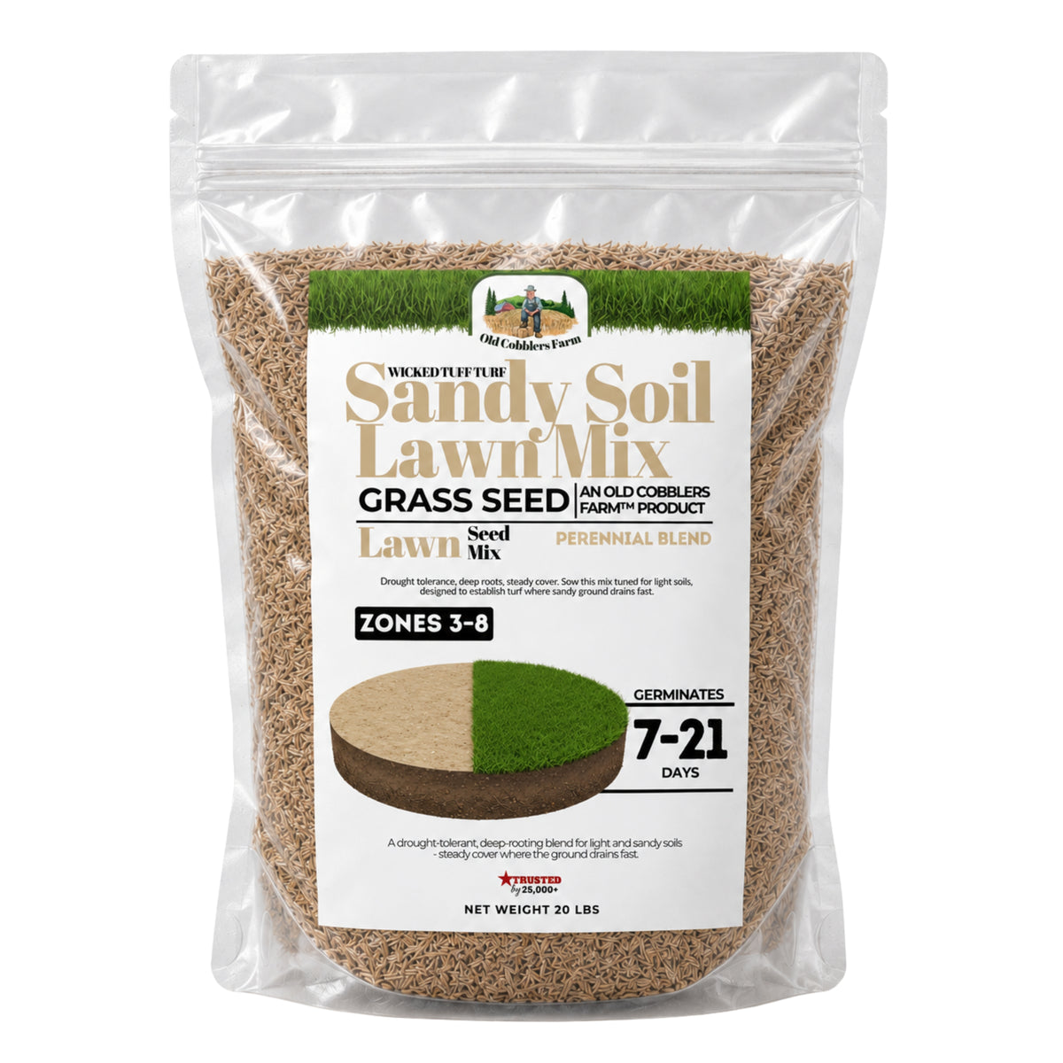 Wicked Tuff Turf Sandy Soil Lawn Seed Mix