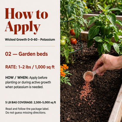 Wicked Growth 0-0-60 Fertilizer