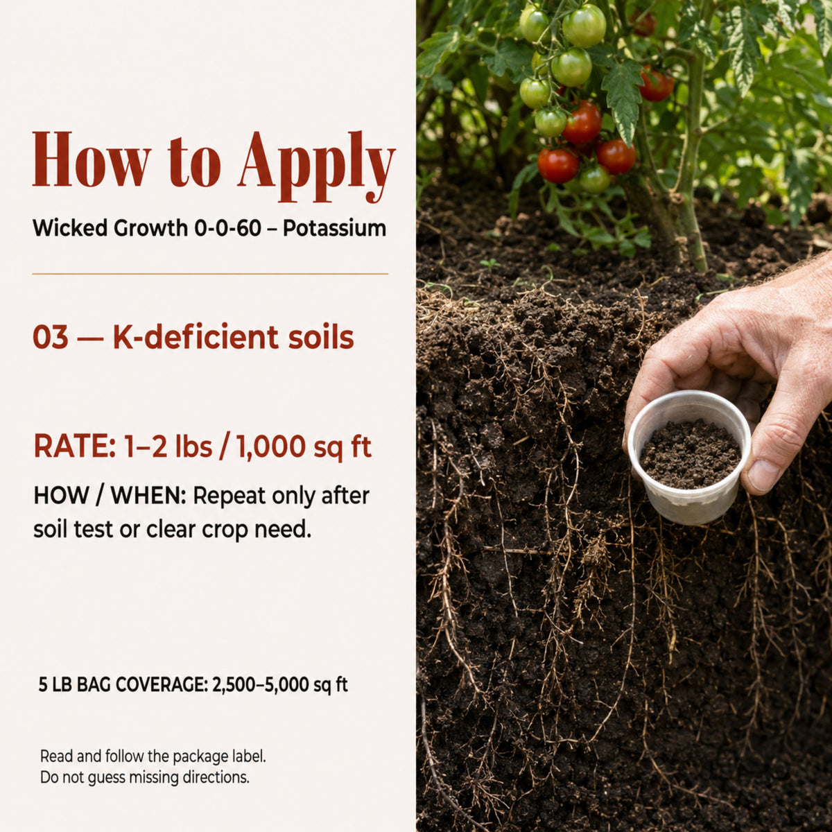 Wicked Growth 0-0-60 Fertilizer