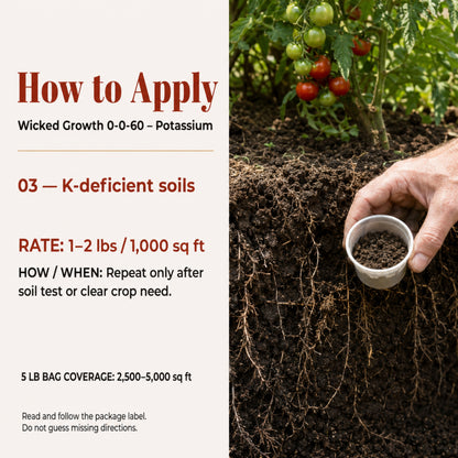 Wicked Growth 0-0-60 Fertilizer